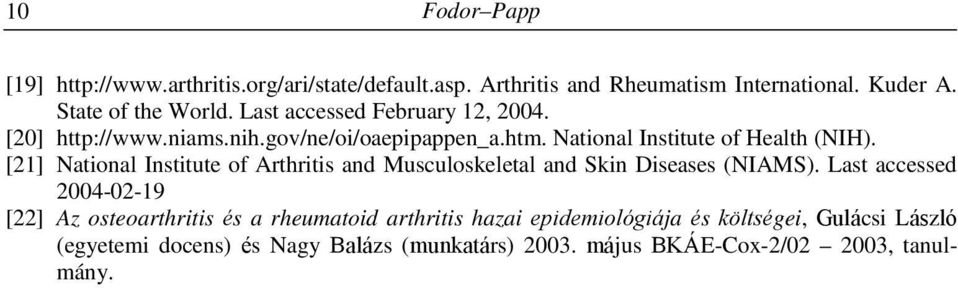 [21] National Institute of Arthritis and Musculoskeletal and Skin Diseases (NIAMS).