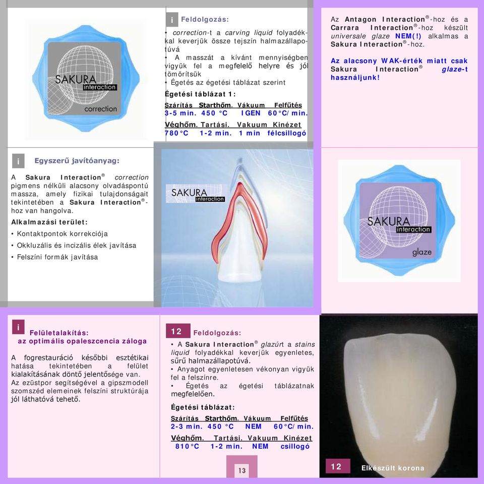 1 min félcsillogó Az Antagon Interaction -hoz és a Carrara Interaction -hoz készült universale glaze NEM(!) alkalmas a Sakura Interaction -hoz.