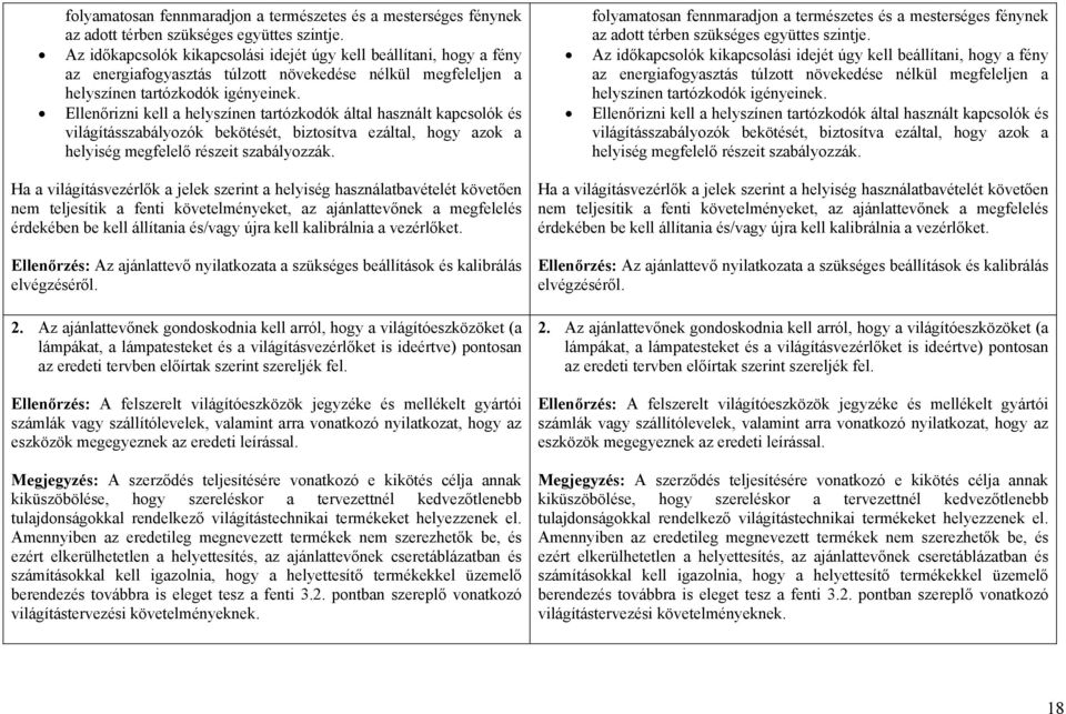 Ellenőrizni kell a helyszínen tartózkodók által használt kapcsolók és világításszabályozók bekötését, biztosítva ezáltal, hogy azok a helyiség megfelelő részeit szabályozzák.