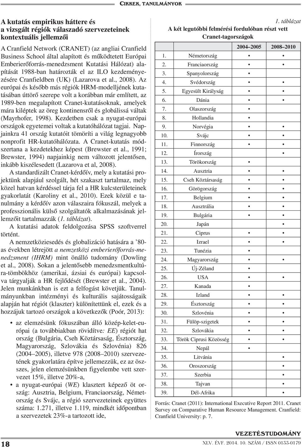 Az európai és később más régiók HRM-modelljének kutatásában úttörő szerepe volt a korábban már említett, az 1989-ben megalapított Cranet-kutatásoknak, amelyek mára kiléptek az öreg kontinensről és