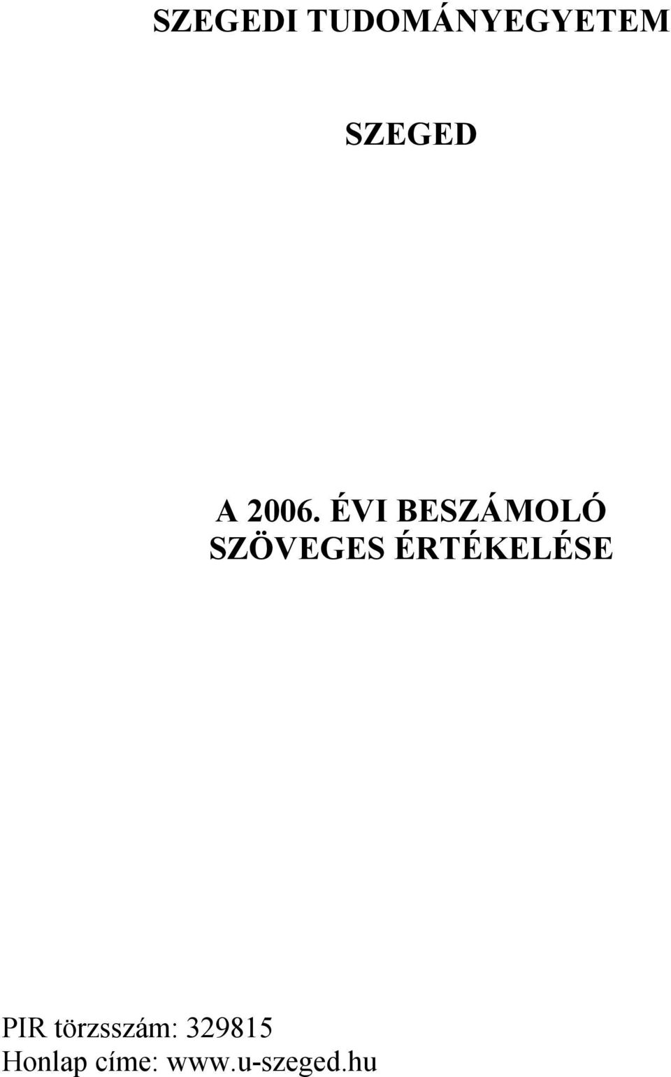 ÉVI BESZÁMOLÓ SZÖVEGES