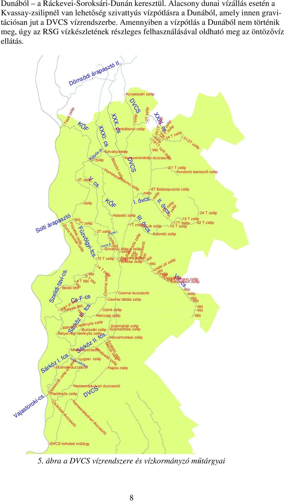 cs XXXI: cs DVCS Kunbábonyi 2T XXIII. cs. 20/1T 21/1T Kígyós-ér 1T DVCS 19/1T nyílt 24 T 22 T 31/2T Szivattyútelep Bösztöri Kunszentmiklósi duzzasztó 2/1 T Kondortó leeresztő Homokszentlőrinci 3T V.