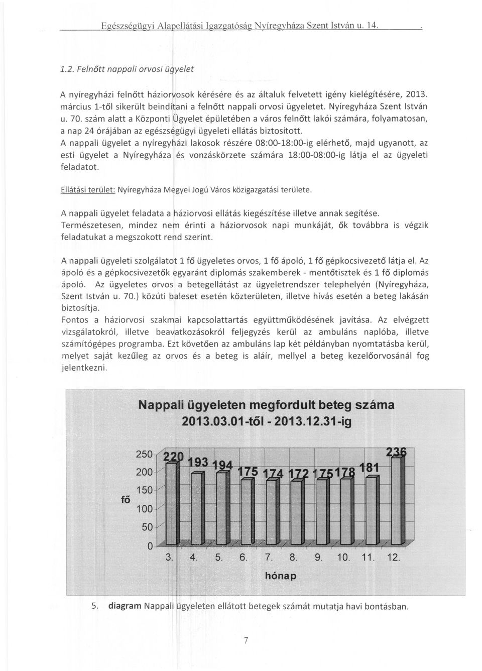 szám alatt a Központi Ügyelet épületében a város felnőtt lakói számára, folyamatosan, a nap 24 órájában az egészségügyi ügyeleti ellátás biztosított.