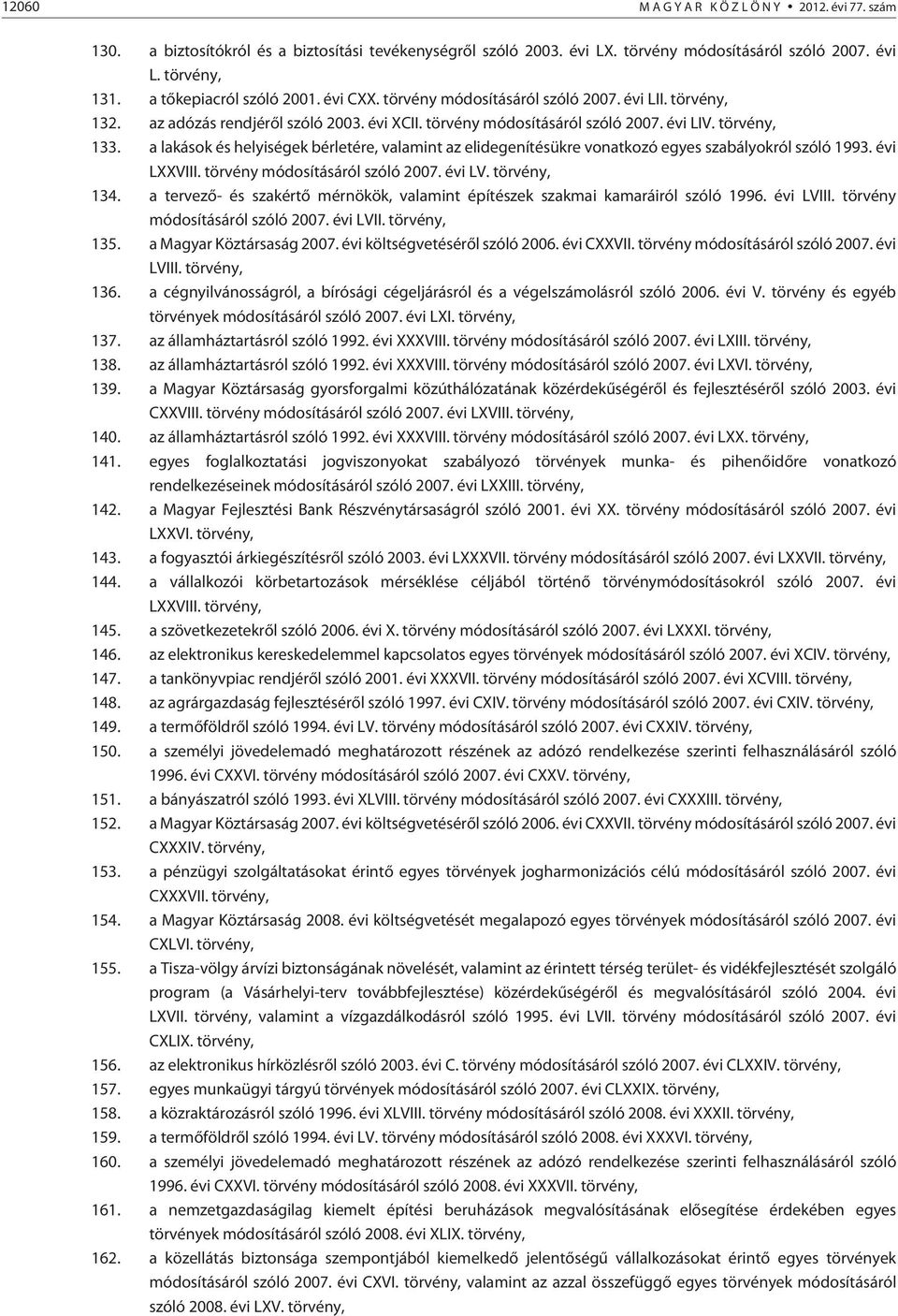 a lakások és helyiségek bérletére, valamint az elidegenítésükre vonatkozó egyes szabályokról szóló 1993. évi LXXVIII. törvény módosításáról szóló 2007. évi LV. törvény, 134.