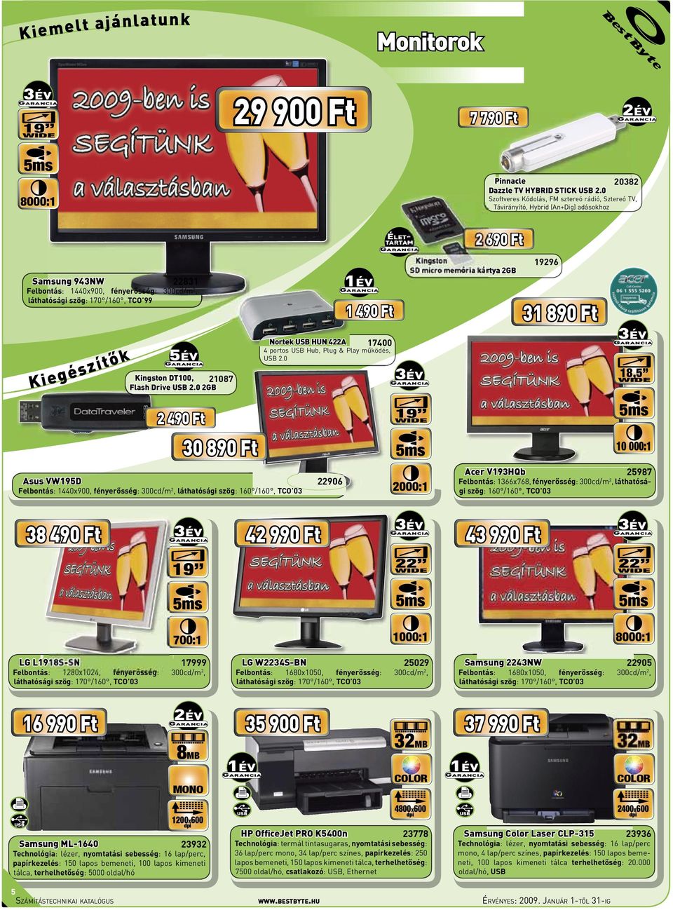 Kiegészítők 5év Kingston DT100, 21087 Flash Drive USB 2.