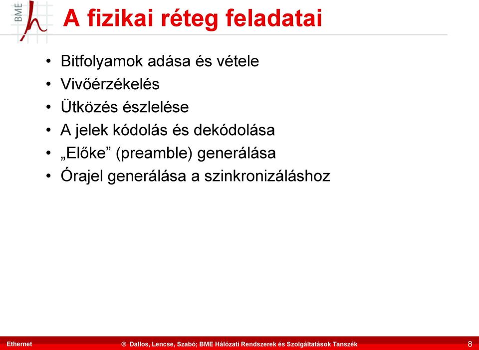 jelek kódolás és dekódolása Előke (preamble)