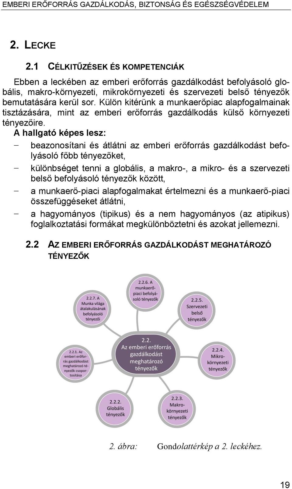 A hallgató képes lesz: beazonosítani és átlátni az emberi erőforrás gazdálkodást befolyásoló főbb tényezőket, különbséget tenni a globális, a makro-, a mikro- és a szervezeti belső befolyásoló