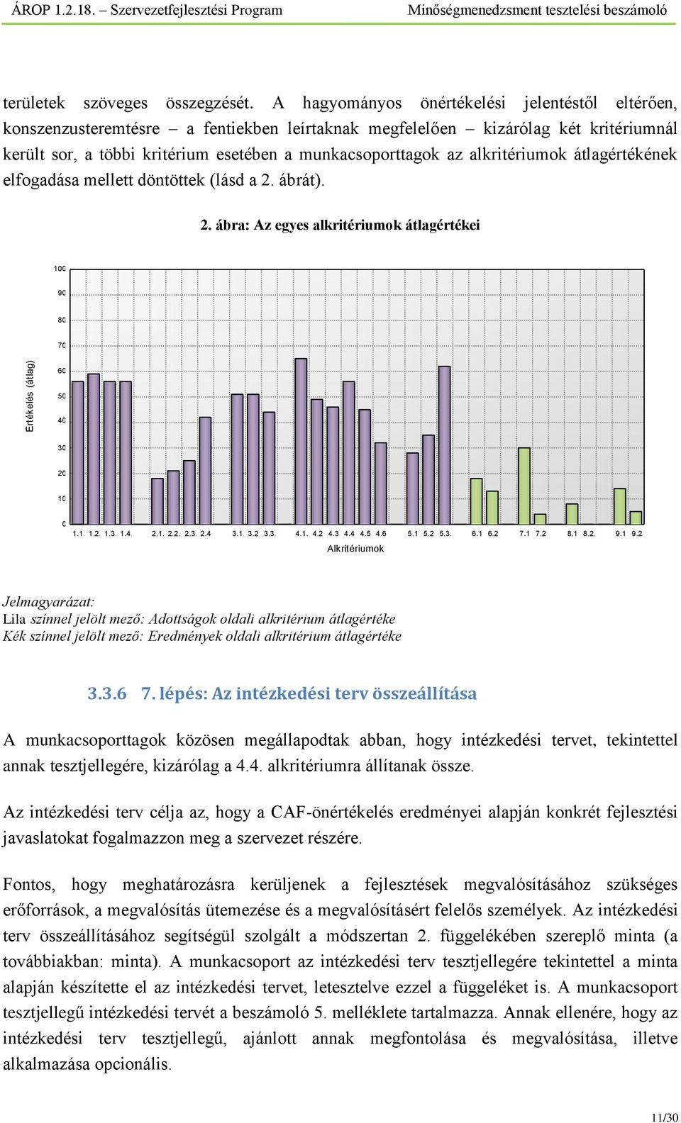 alkritériumok átlagértékének elfogadása mellett döntöttek (lásd a 2.