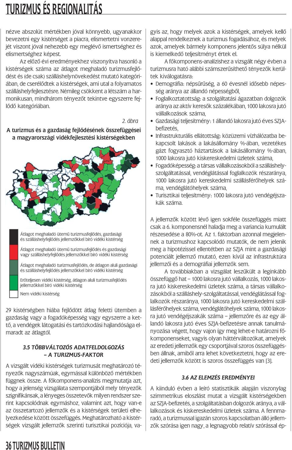 utal a folyamatos szálláshelyfejlesztésre. Némileg csökkent a létszám a harmonikusan, mindhárom tényezőt tekintve egyszerre fejlődő kategóriában. 2.