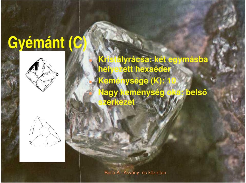 hexaéder Keménysége (K): 10