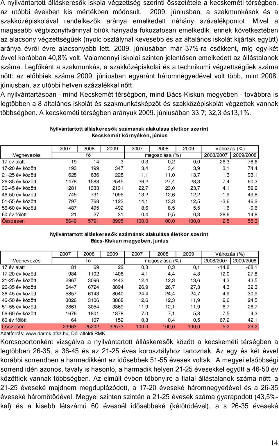 Mivel a magasabb végbizonyítvánnyal bírók hányada fokozatosan emelkedik, ennek következtében az alacsony végzettségűek (nyolc osztálynál kevesebb és az általános iskolát kijártak együtt) aránya évről