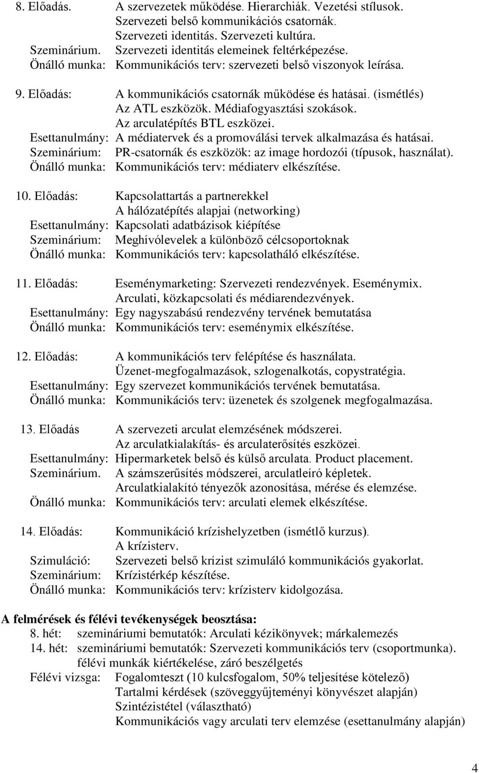 (ismétlés) Az ATL eszközök. Médiafogyasztási szokások. Az arculatépítés BTL eszközei. Esettanulmány: A médiatervek és a promoválási tervek alkalmazása és hatásai.