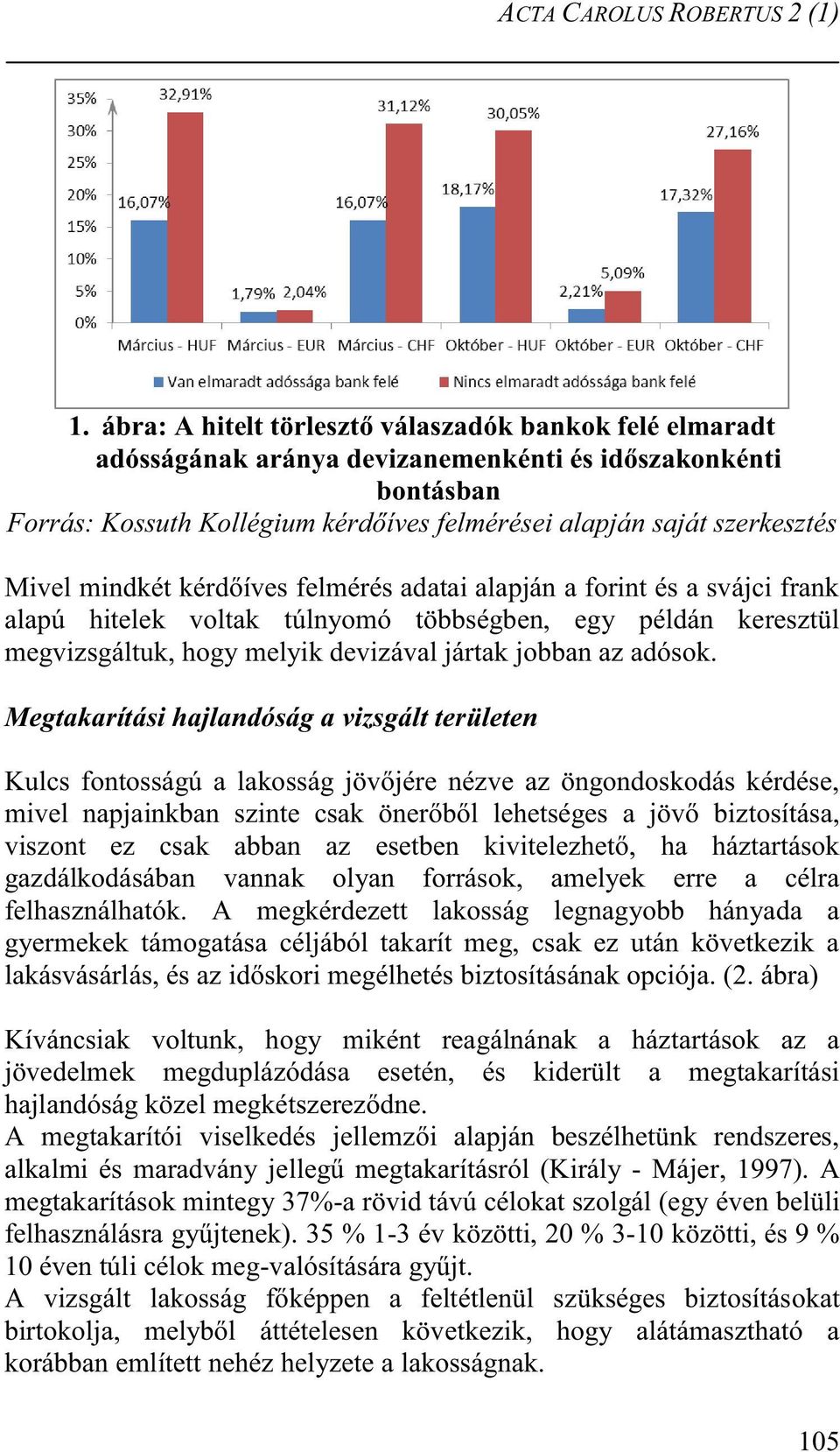 mindkét kérdőíves felmérés adatai alapján a forint és a svájci frank alapú hitelek voltak túlnyomó többségben, egy példán keresztül megvizsgáltuk, hogy melyik devizával jártak jobban az adósok.