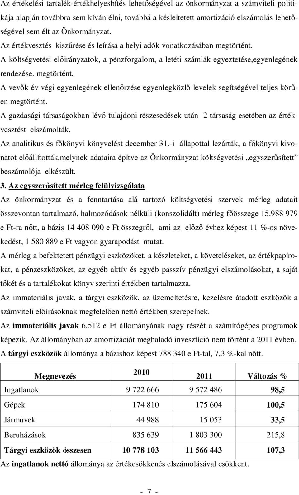 megtörtént. A vevők év végi egyenlegének ellenőrzése egyenlegközlő levelek segítségével teljes körűen megtörtént.