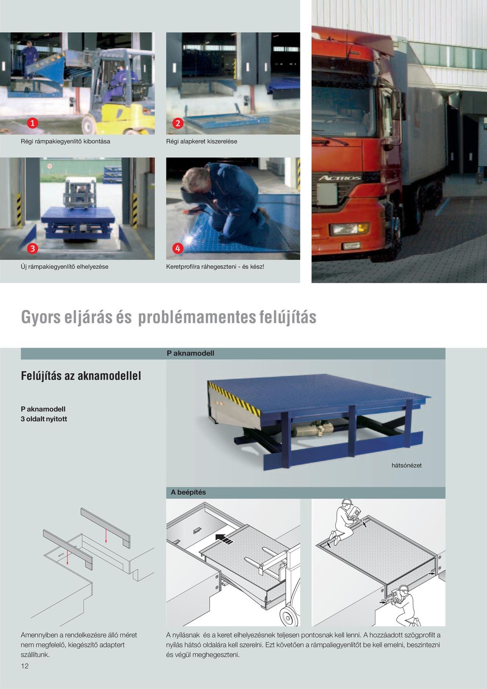 a rendelkezésre álló méret nem megfelelő, kiegészítő adaptert szállítunk. 12 A nyílásnak és a keret elhelyezésnek teljesen pontosnak kell lenni.