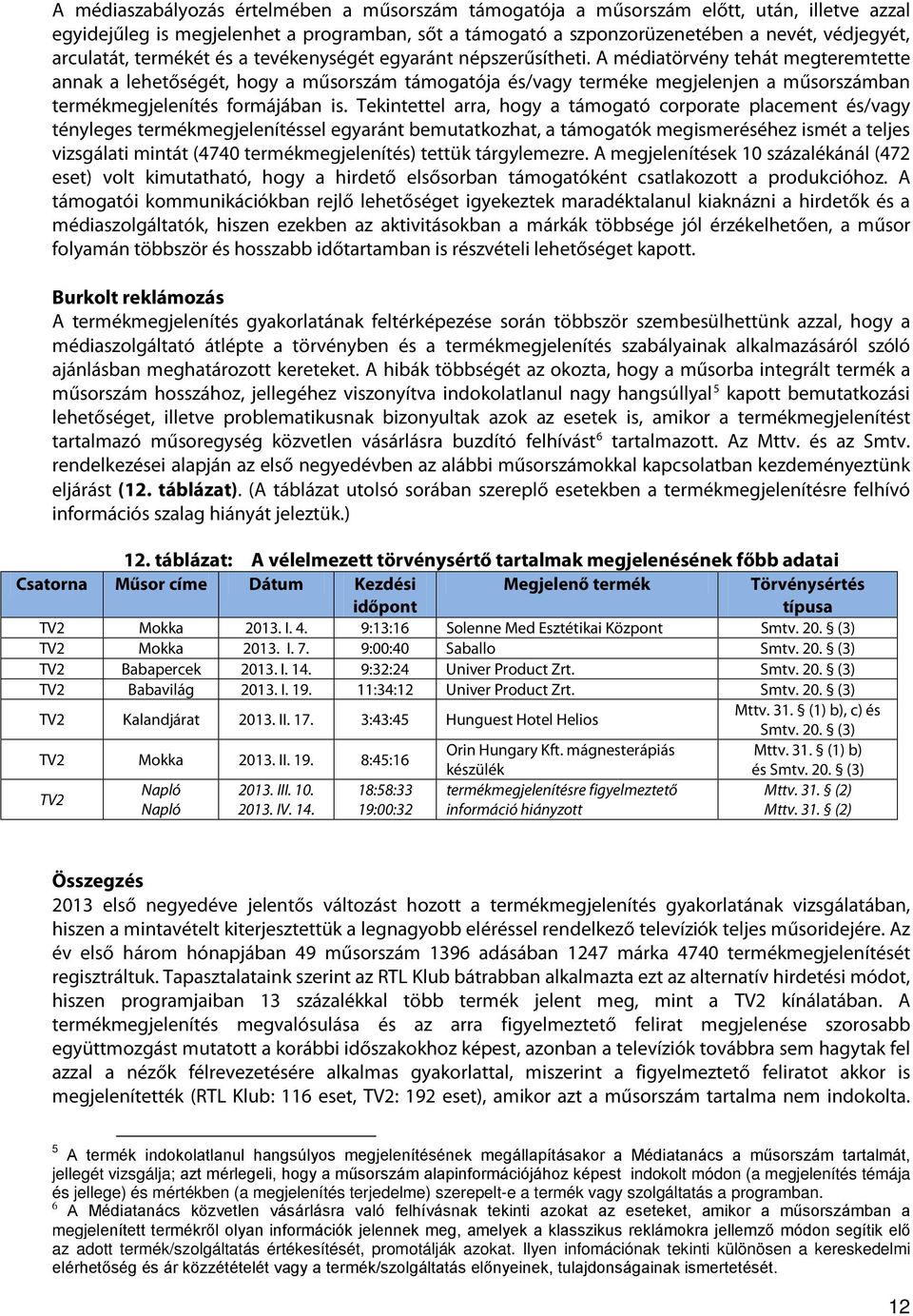 A médiatörvény tehát megteremtette annak a lehetőségét, hogy a műsorszám támogatója és/vagy terméke megjelenjen a műsorszámban termékmegjelenítés formájában is.