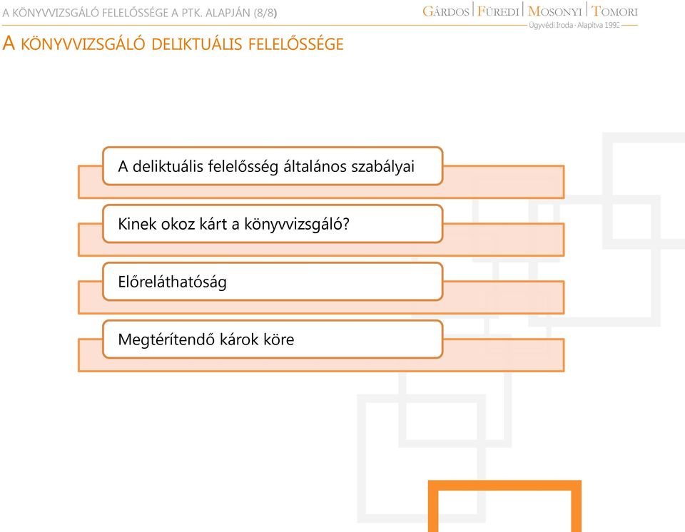 deliktuális felelősség általános szabályai Kinek