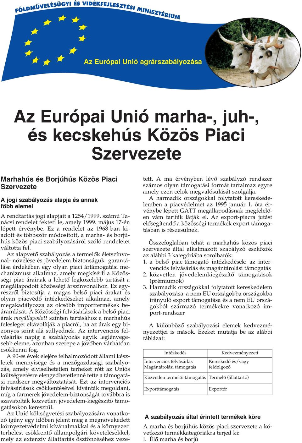 Ez a rendelet az 1968-ban kiadott és többször módosított, a marha- és borjúhús közös piaci szabályozásáról szóló rendeletet váltotta fel.