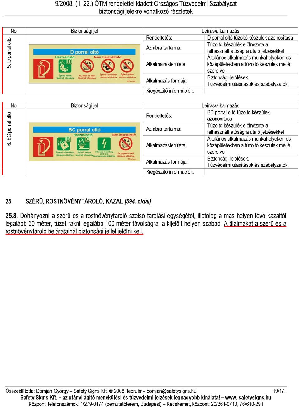 munkahelyeken és Alkalmazásterülete: középületekben a tűzoltó készülék mellé szerelve Alkalmazás formája: Biztonsági jelölések. Tűzvédelmi utasítások és szabályzatok. Kiegészítő információk: No.