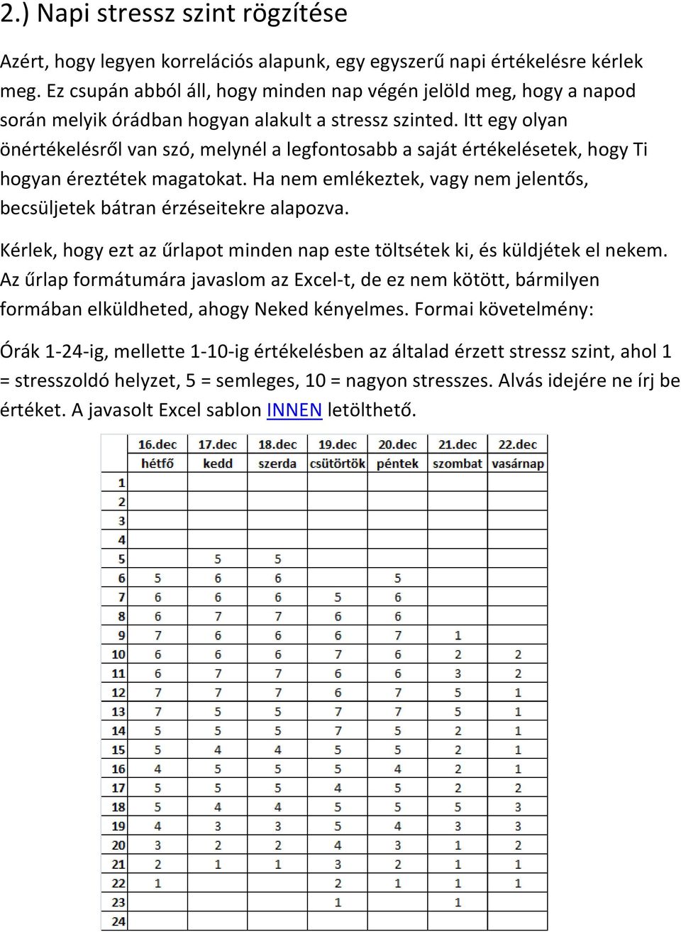 Itt egy olyan önértékelésről van szó, melynél a legfontosabb a saját értékelésetek, hogy Ti hogyan éreztétek magatokat. Ha nem emlékeztek, vagy nem jelentős, becsüljetek bátran érzéseitekre alapozva.