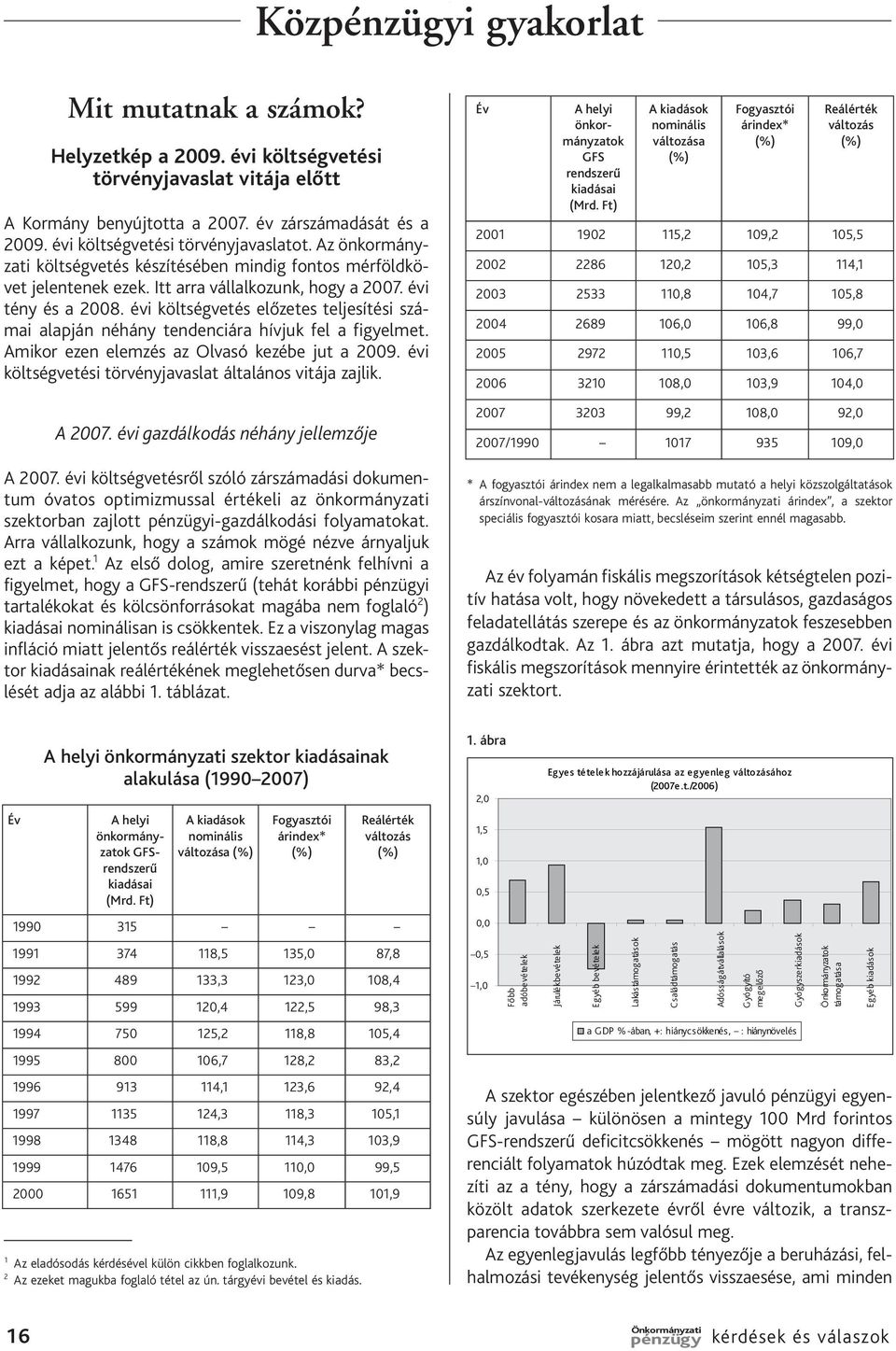 évi költségvetés előzetes teljesítési számai alapján néhány tendenciára hívjuk fel a figyelmet. Amikor ezen elemzés az Olvasó kezébe jut a 2009.