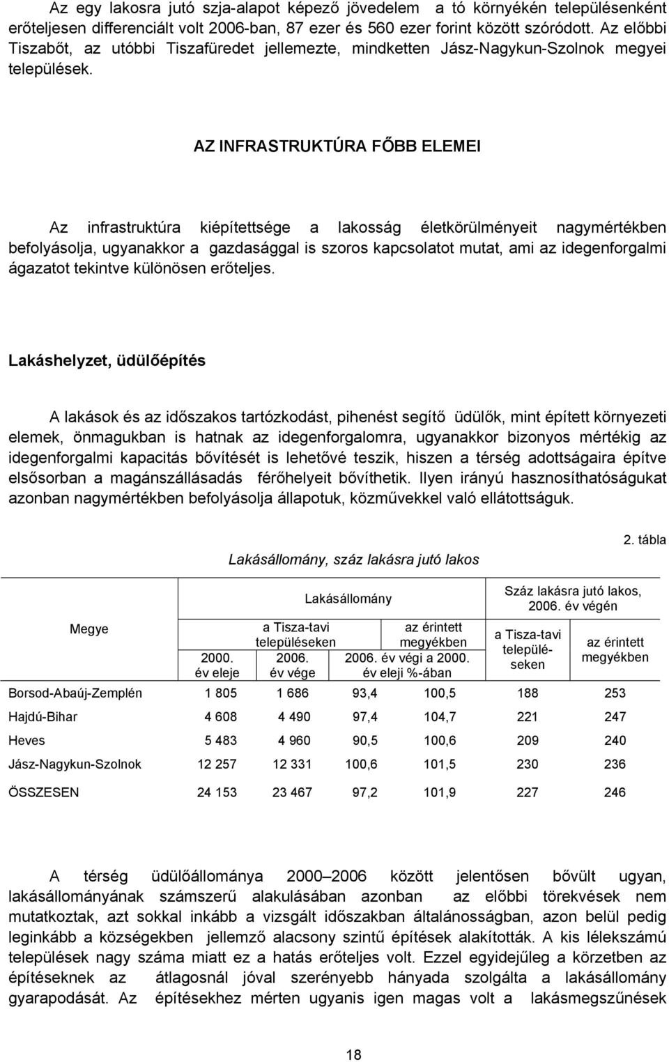 AZ INFRASTRUKTÚRA FŐBB ELEMEI Az infrastruktúra kiépítettsége a lakosság életkörülményeit nagymértékben befolyásolja, ugyanakkor a gazdasággal is szoros kapcsolatot mutat, ami az idegenforgalmi