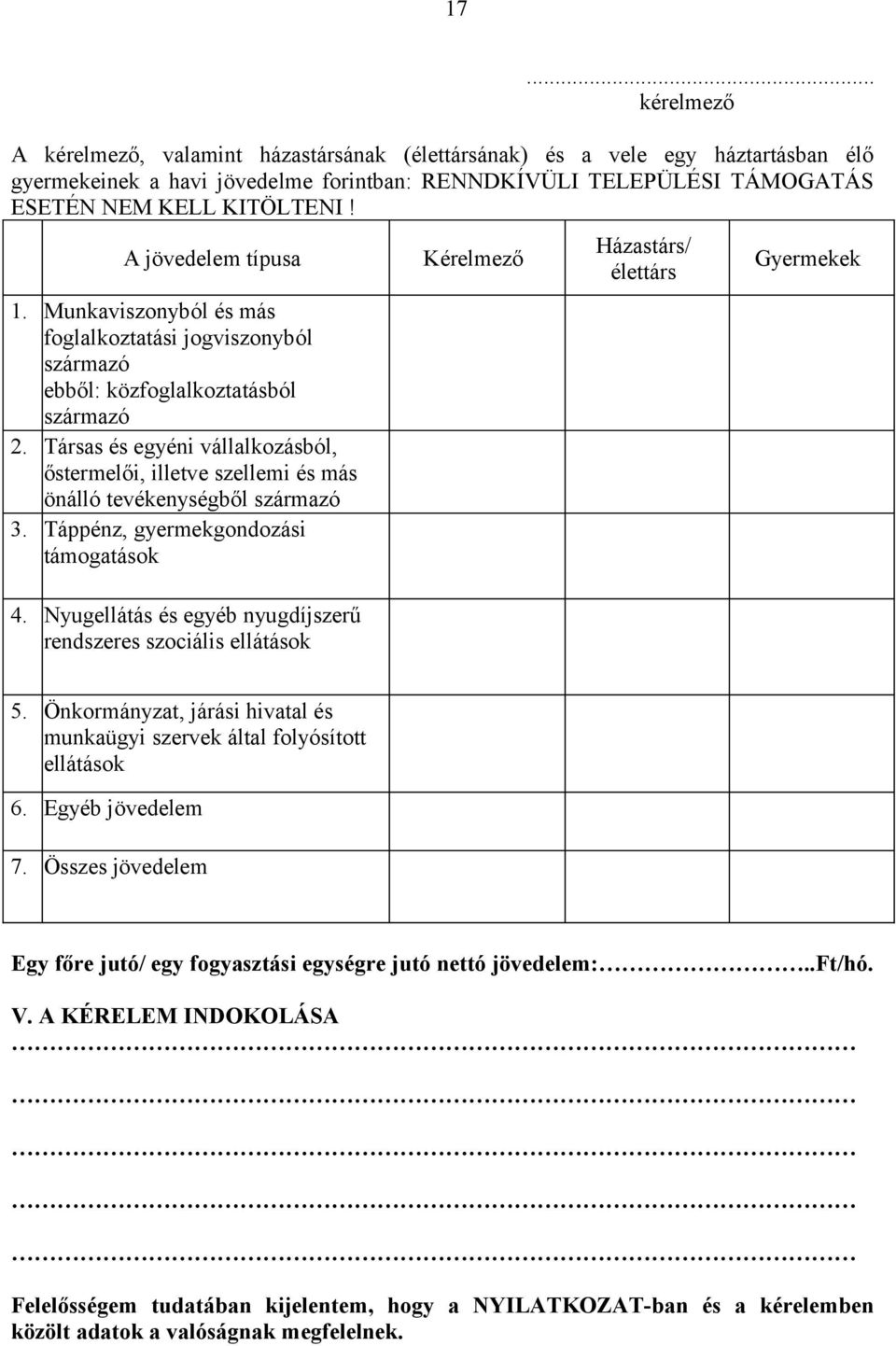 Társas és egyéni vállalkozásból, őstermelői, illetve szellemi és más önálló tevékenységből származó 3. Táppénz, gyermekgondozási támogatások 4.