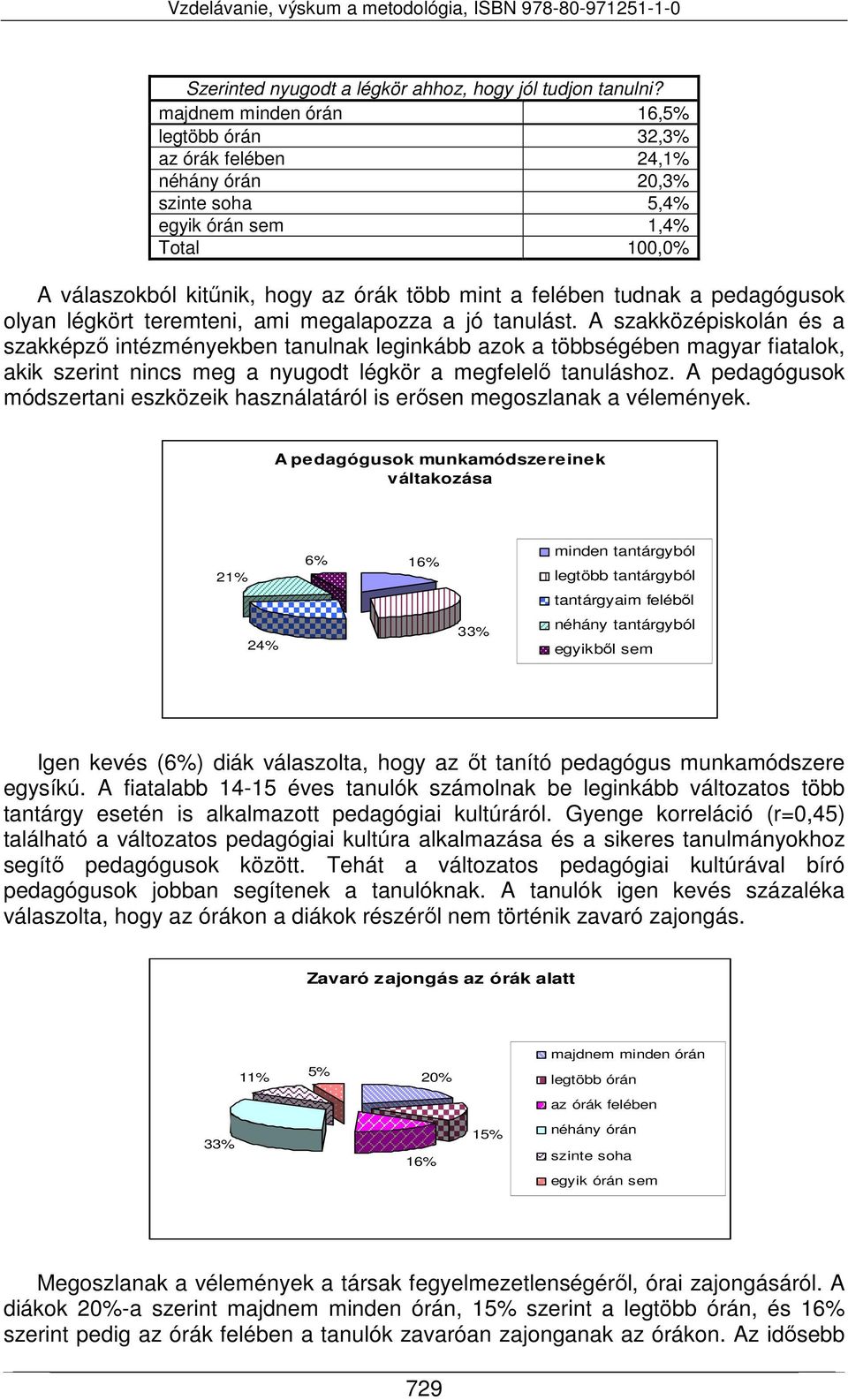 pedagógusok olyan légkört teremteni, ami megalapozza a jó tanulást.