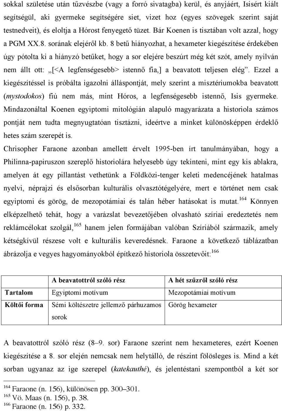 8 betű hiányozhat, a hexameter kiegészítése érdekében úgy pótolta ki a hiányzó betűket, hogy a sor elejére beszúrt még két szót, amely nyilván nem állt ott: [<A legfenségesebb> istennő fia,] a