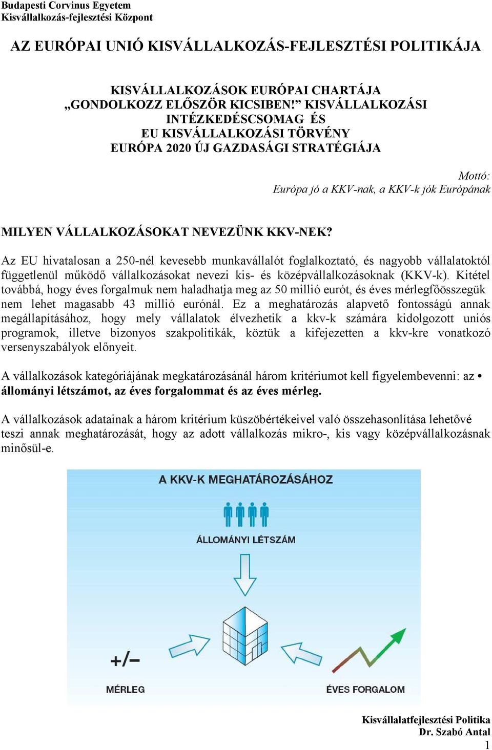 Az EU hivatalosan a 250-nél kevesebb munkavállalót foglalkoztató, és nagyobb vállalatoktól függetlenül működő vállalkozásokat nevezi kis- és középvállalkozásoknak (KKV-k).