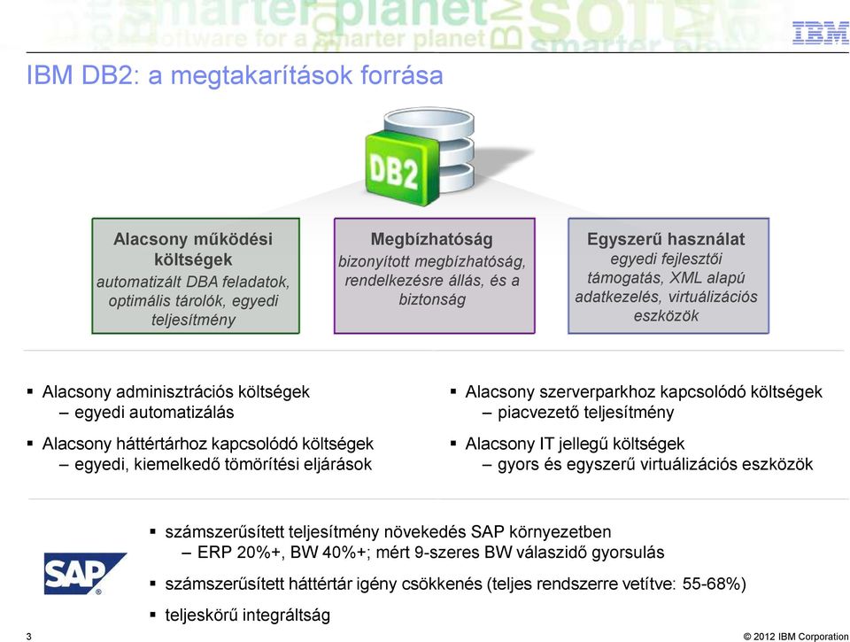 költségek egyedi, kiemelkedő tömörítési eljárások Alacsony szerverparkhoz kapcsolódó költségek piacvezető teljesítmény Alacsony IT jellegű költségek gyors és egyszerű virtuálizációs eszközök