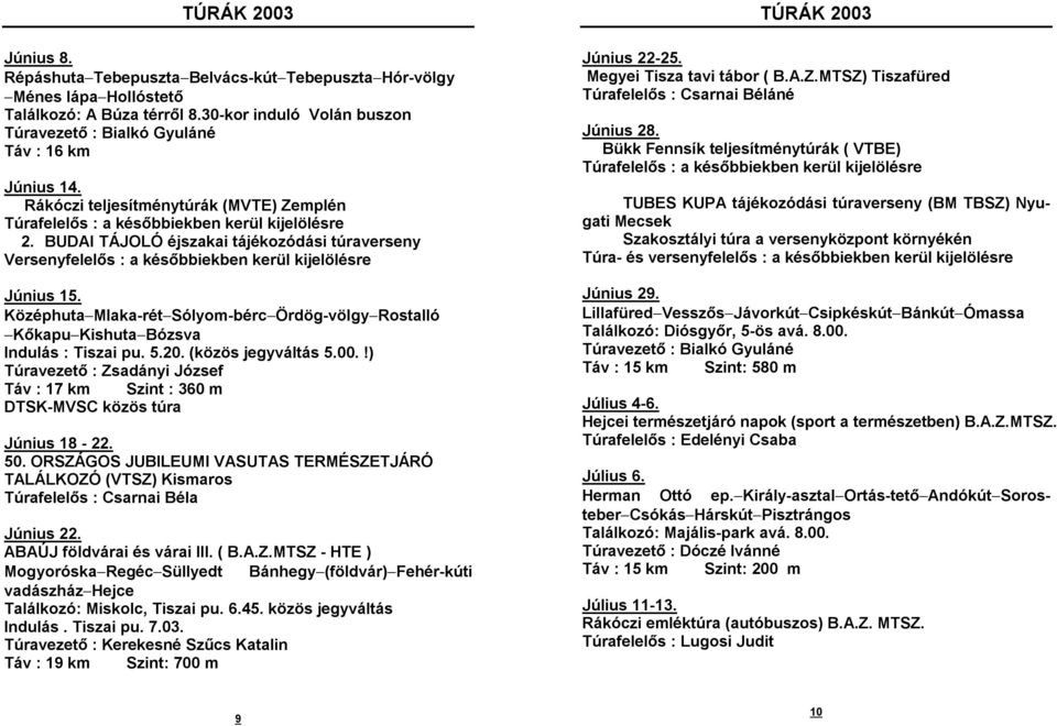 BUDAI TÁJOLÓ éjszakai tájékozódási túraverseny Versenyfelelős : a későbbiekben kerül kijelölésre Június 15.