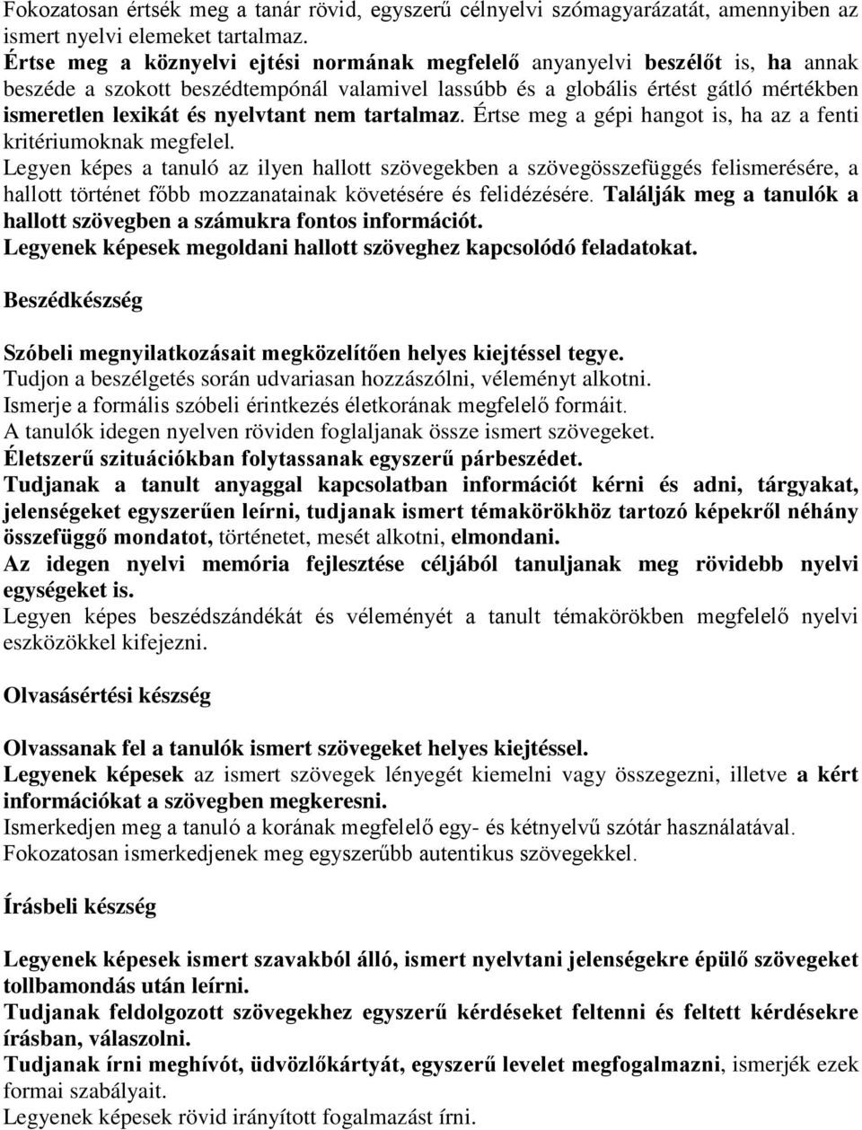 nyelvtant nem tartalmaz. Értse meg a gépi hangot is, ha az a fenti kritériumoknak megfelel.