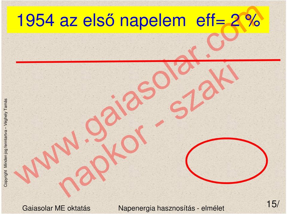 napelem eff= 2 % Gaiasolar ME