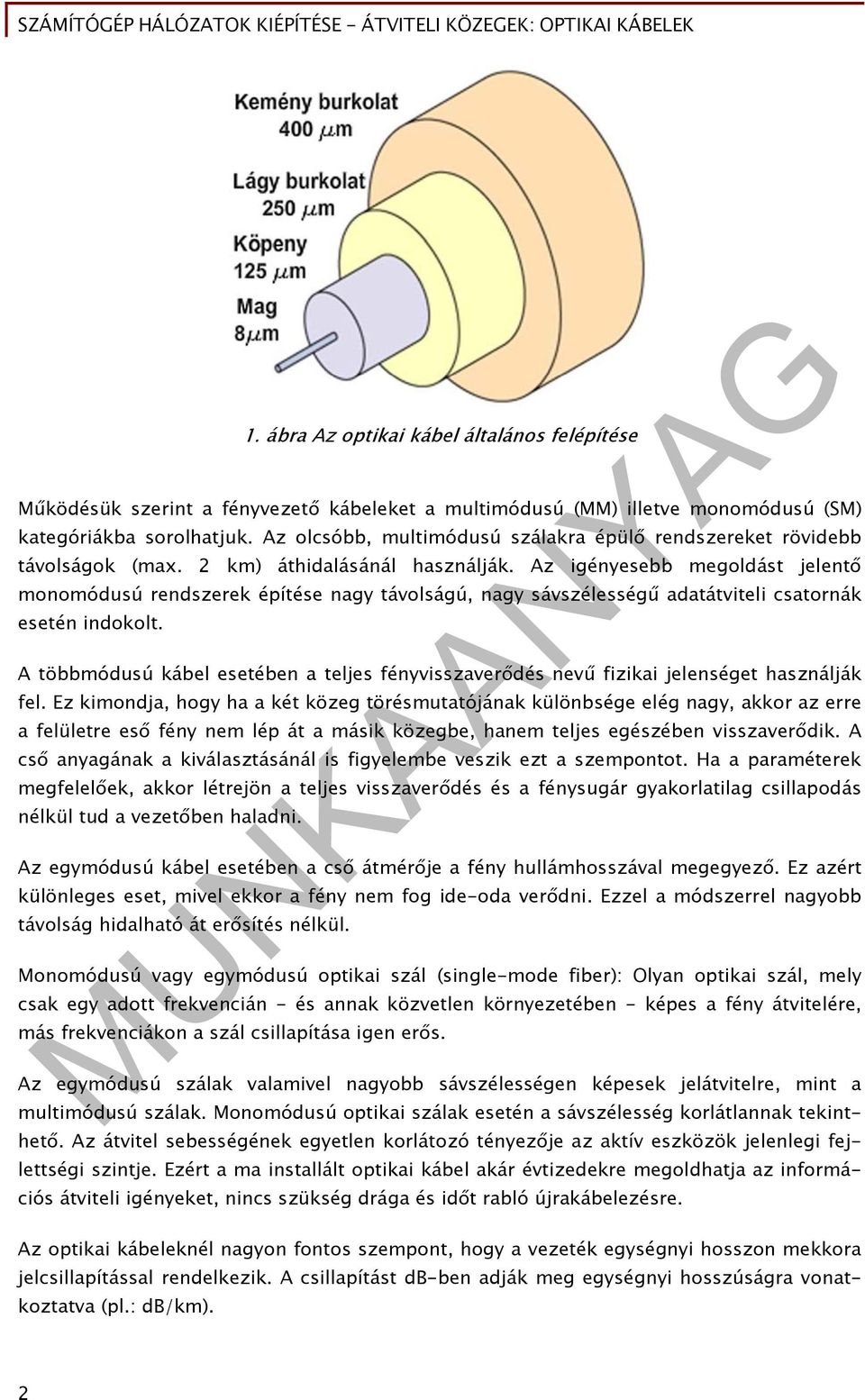 Az igényesebb megoldást jelentő monomódusú rendszerek építése nagy távolságú, nagy sávszélességű adatátviteli csatornák esetén indokolt.