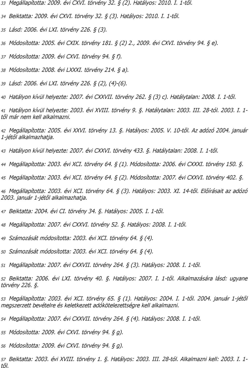 (2), (4)-(6). 40 Hatályon kívül helyezte: 2007. évi CXXVII. törvény 262. (3) c). Hatálytalan: 2008. I. 1-től. 41 Hatályon kívül helyezte: 2003. évi XVIII. törvény 9.. Hatálytalan: 2003. III. 28-tól.