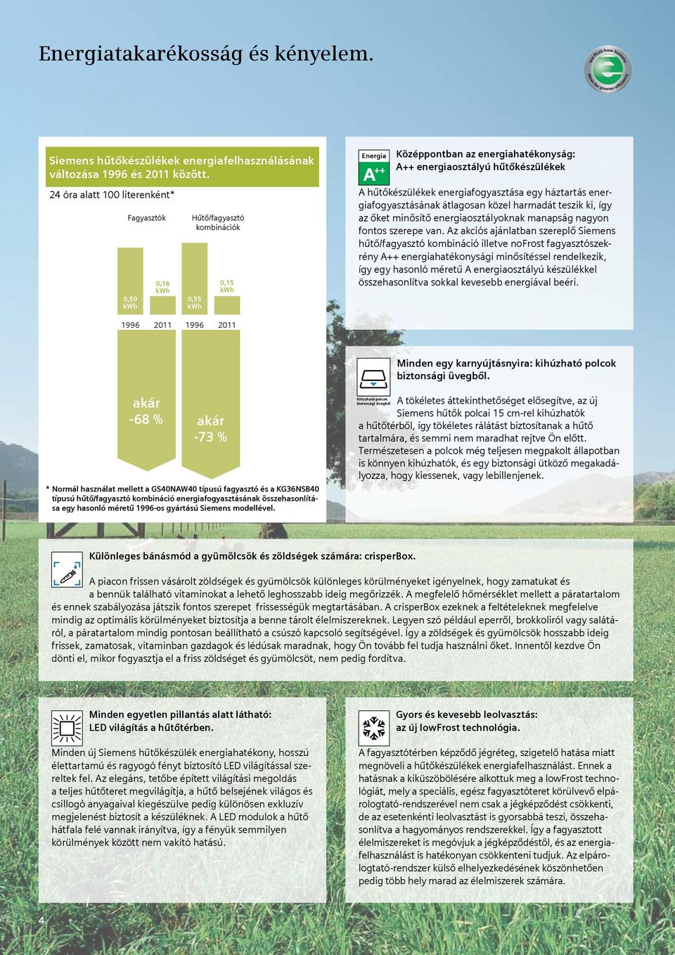 háztartás energiafogyasztásának átlagosan közel harmadát teszik ki, így az őket minősítő energiaosztályoknak manapság nagyon fontos szerepe van.