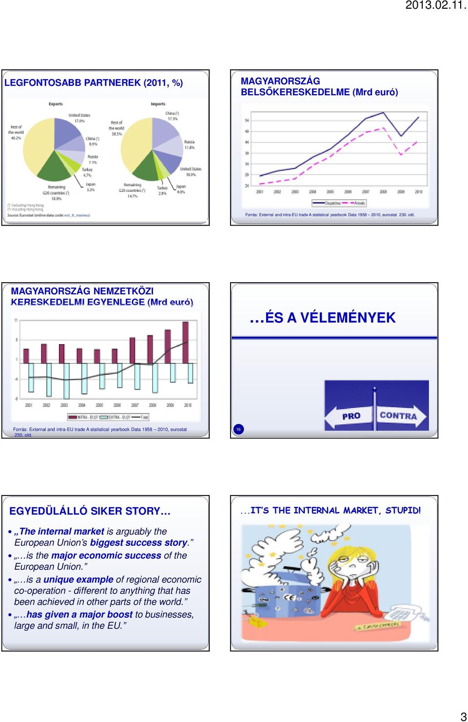 16 EGYEDÜLÁLLÓ SIKER STORY...IT S THE INTERNAL MARKET, STUPID! The internal market is arguably the European Union s biggest success story.