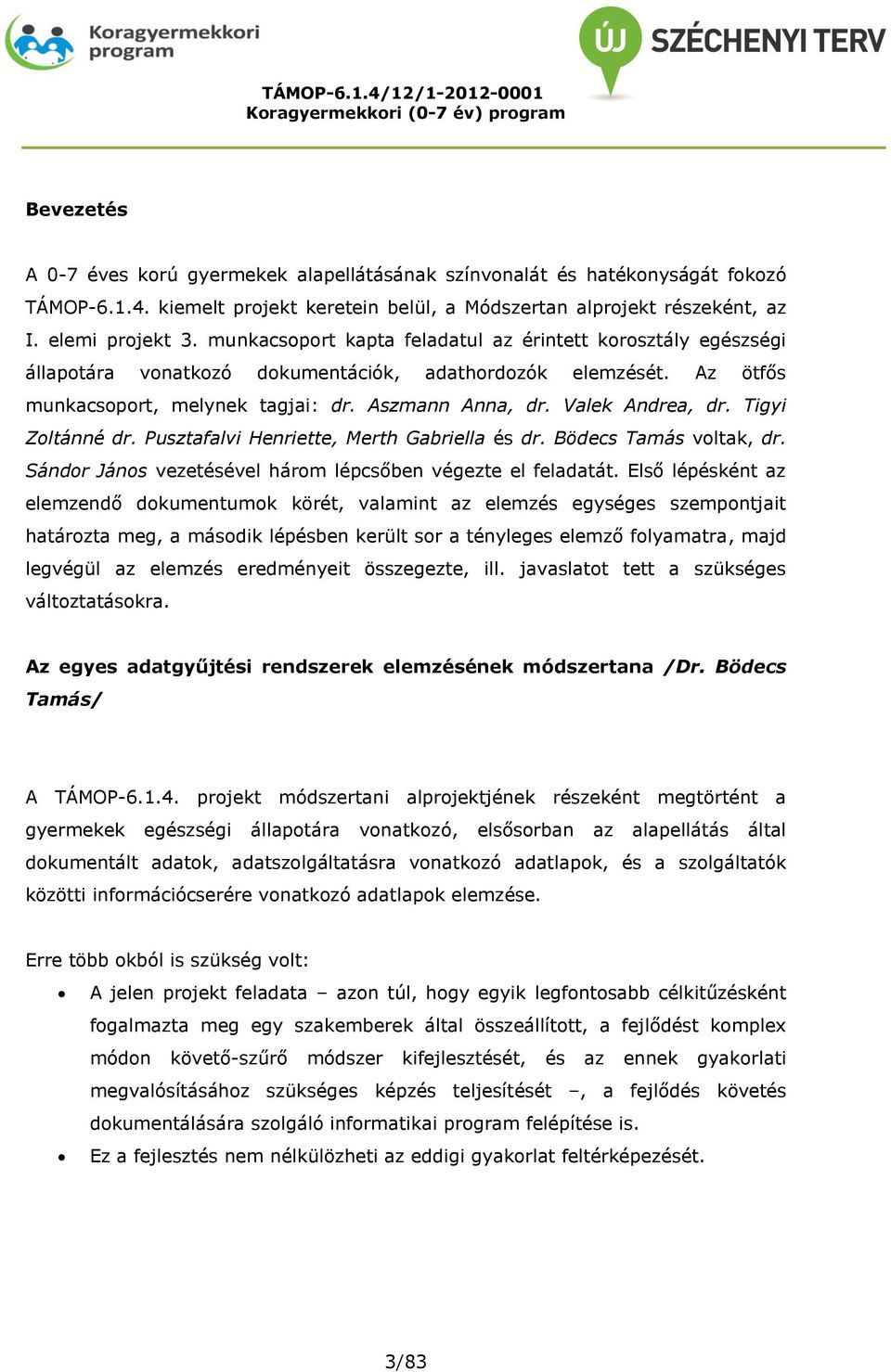 Tigyi Zoltánné dr. Pusztafalvi Henriette, Merth Gabriella és dr. Bödecs Tamás voltak, dr. Sándor János vezetésével három lépcsőben végezte el feladatát.