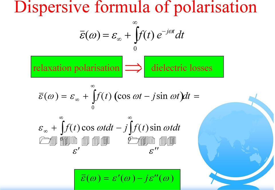 (ω ) = ε + ε + f (t) cos ωtdt 0 ε ( ) f (t) cos ωt