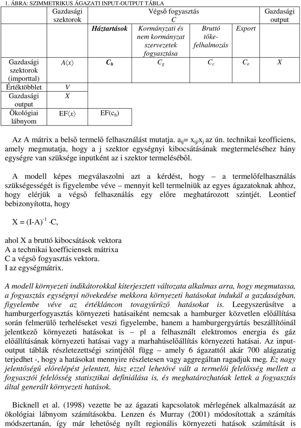 technikai keofficiens, amely megmutatja, hogy a j szektor egységnyi kibocsátásának megtermeléséhez hány egységre van szüksége inputként az i szektor termeléséből.