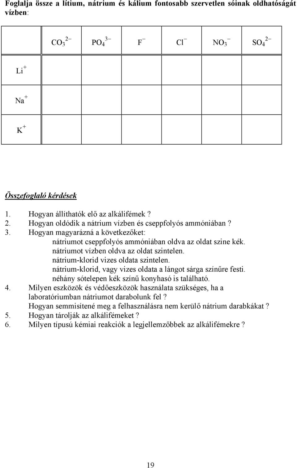 nátrium-klorid vizes oldata szintelen. nátrium-klorid, vagy vizes oldata a lángot sárga színűre festi. néhány sótelepen kék színű konyhasó is található. 4.