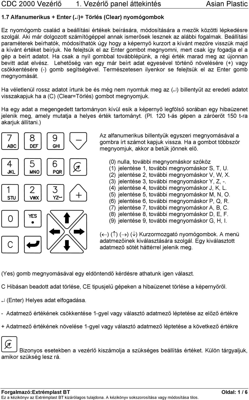 Beállítási paraméterek beírhatók, módosíthatók úgy hogy a képernyő kurzort a kívánt mezőre visszük majd a kívánt értéket beírjuk.