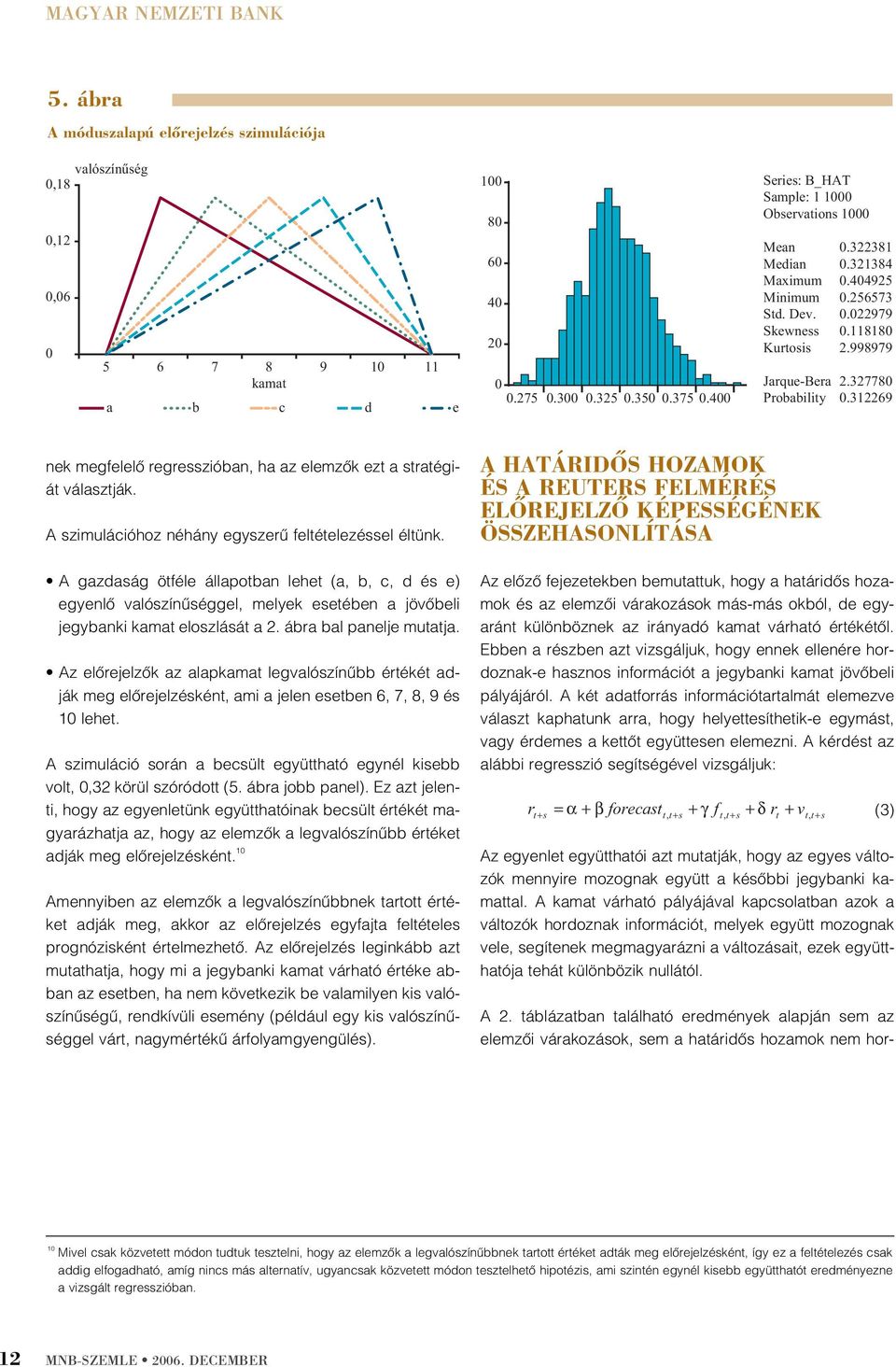 327780 Probability 0.312269 nek megfelelõ regresszióban, ha az elemzõk ezt a stratégiát választják. A szimulációhoz néhány egyszerû feltételezéssel éltünk.