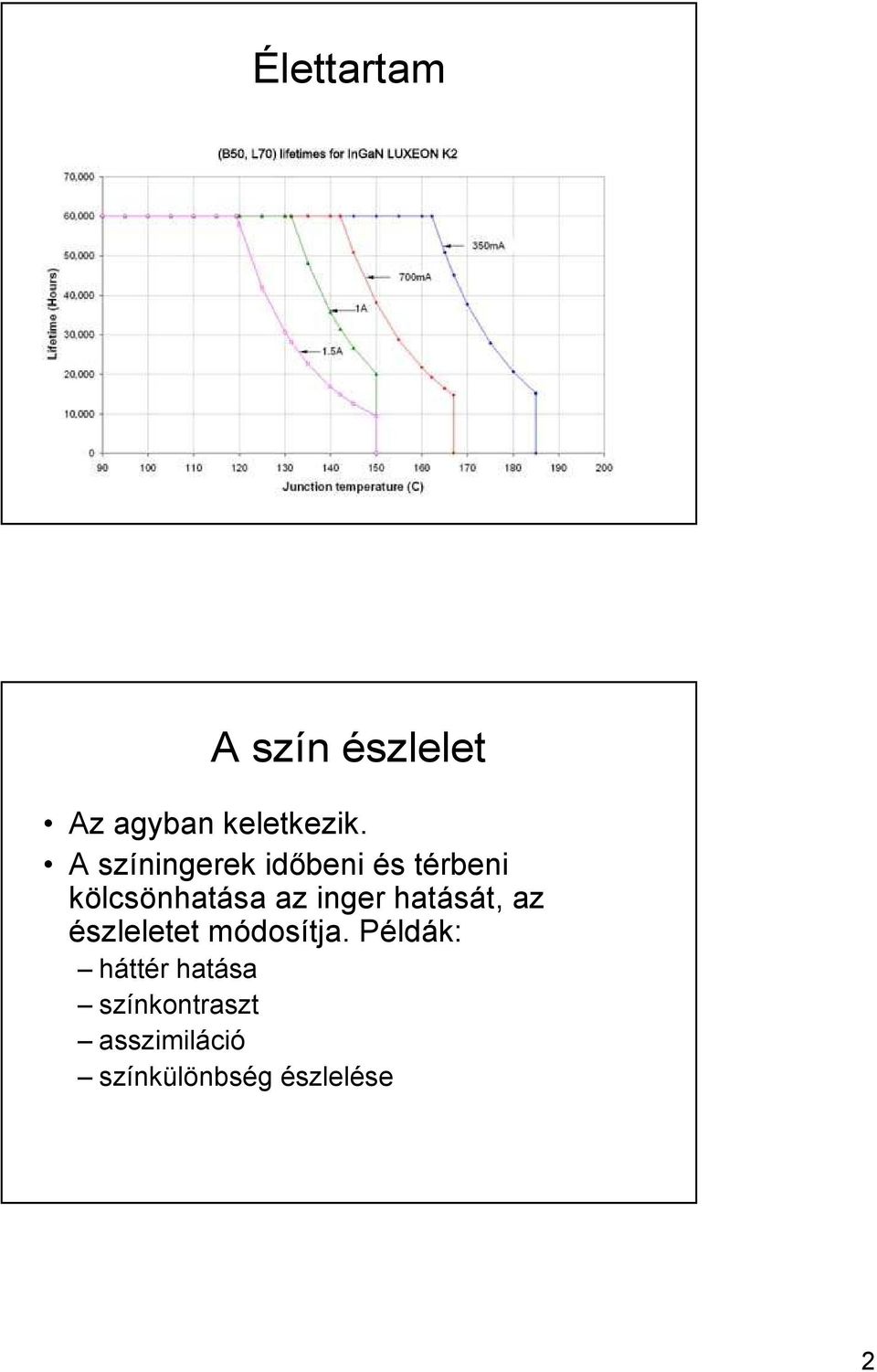 inger hatását, az észleletet módosítja.