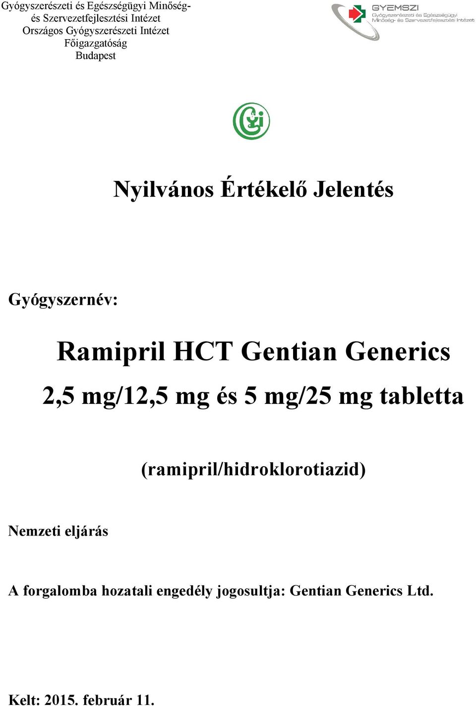 Ramipril HCT Gentian Generics - PDF Free Download