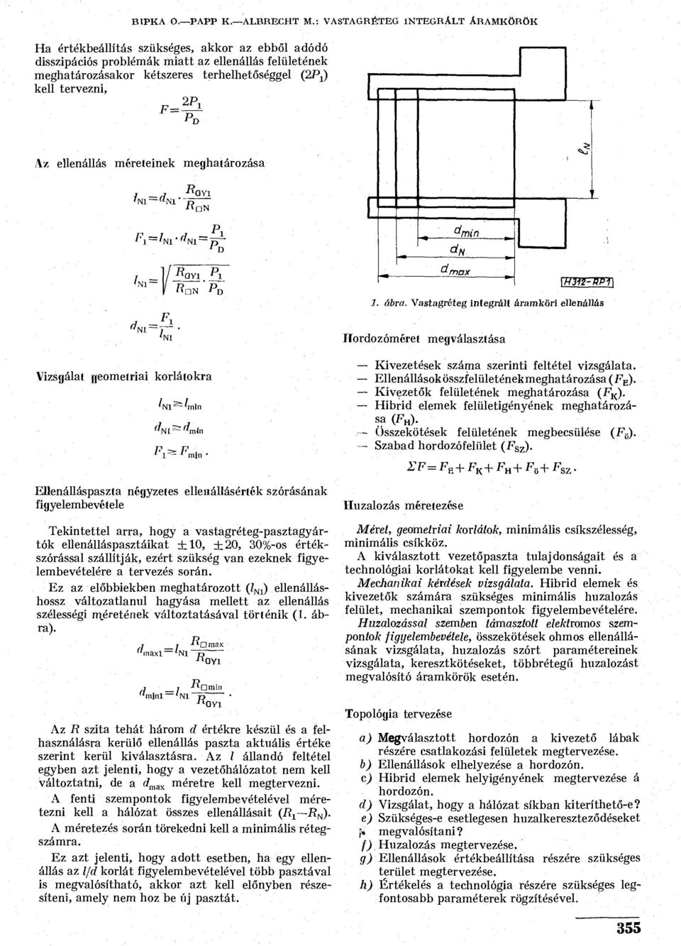 tervezni, 2 p Pd i A.7. ellenállás méreteinek meghatározása / N1 d m - P p _/.