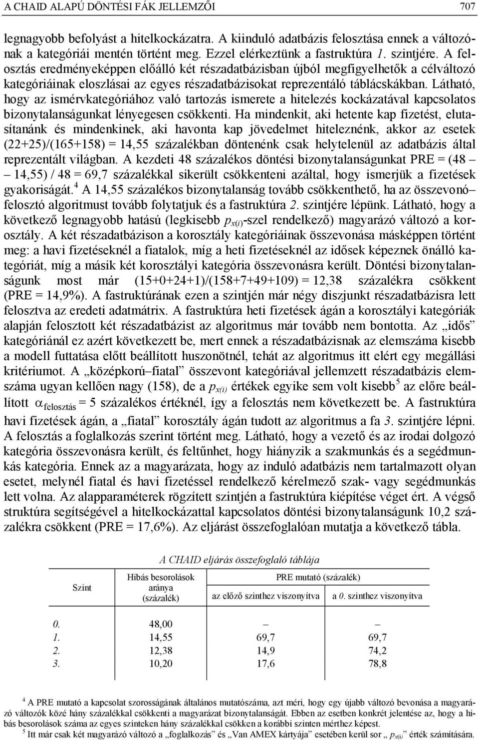 Látható, hogy az ismérvkategóriához való tartozás ismerete a hitelezés kockázatával kapcsolatos bizonytalanságunkat lényegesen csökkenti.