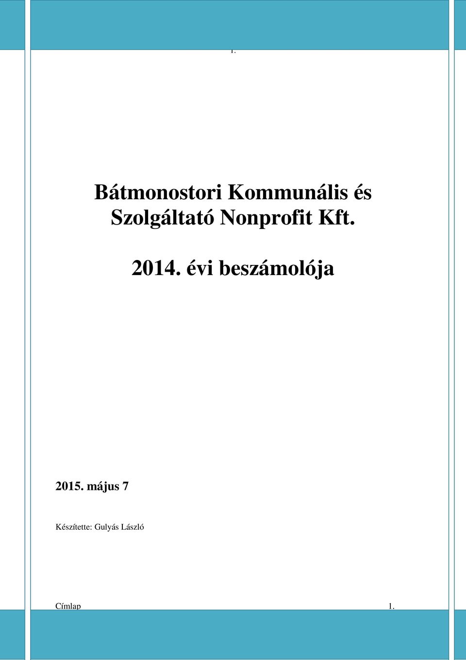 évi beszámolója 2015.