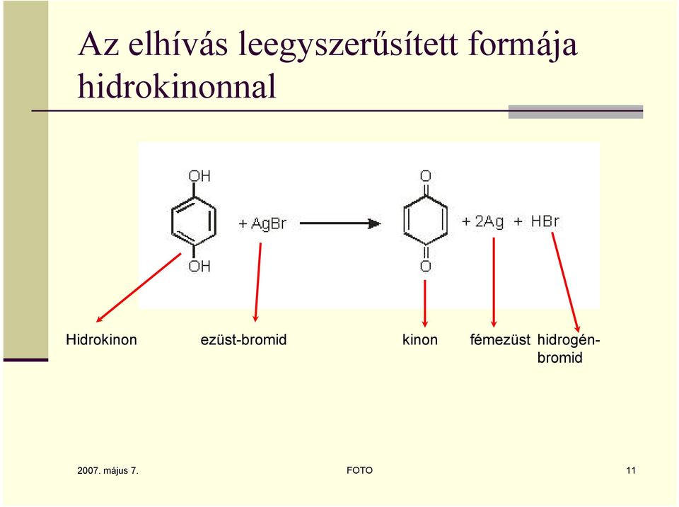 Hidrokinon ezüst-bromid kinon